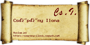 Csépány Ilona névjegykártya